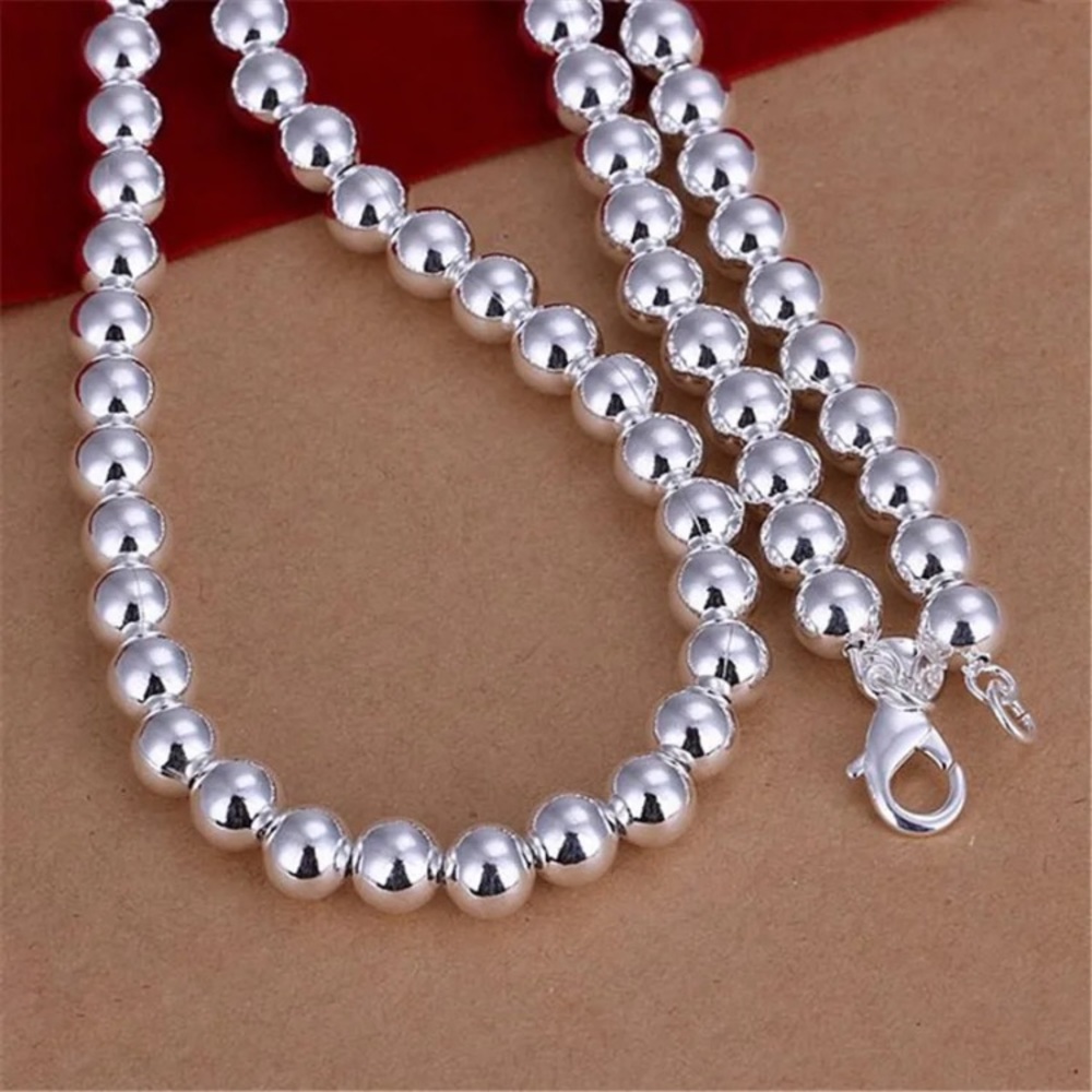 ๐ Sterling Silver Beaded Beads Necklace - Picture 2 of 5